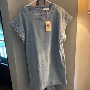 Entro Light Blue Denim Top